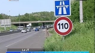 Réduction de la vitesse sur les voies rapides Lyon [upl. by Savart699]