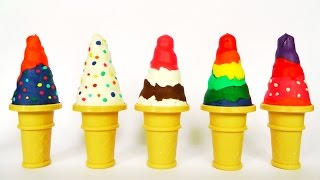 HELADOS DE PLASTILINA play doh Ice Cream en español con plastilina [upl. by Aihsemak]