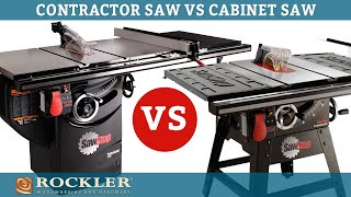 Table Saw Comparison  Contractor Saw vs Cabinet Saw [upl. by Macario]