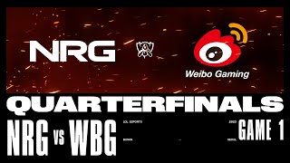 NRG vs WBG  Game 1  Quarterfinals Day 1  2023 Worlds  NRG vs Weibo Gaming Faw Audi 2023 [upl. by Eseer425]