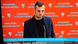 Palabras de Joan Jordan sobre su agresión en el derbi copero 2022 [upl. by Granoff]