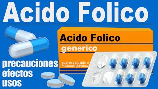 ACIDO FOLICO para que sirve reacciones anemia menopausia vitamina b [upl. by Wallas486]