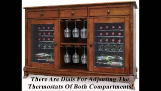 Wine Credenza With Refrigerator  Great Wine Cooler Cabinet Furniture [upl. by Yelyab779]