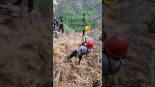 Zipline activity in Mukteshwar nainitallove thrillingrides travel nature tourism tour shorts [upl. by Lida]