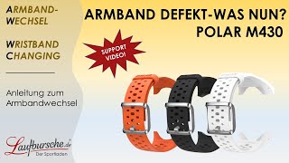 POLAR M430 Armbandwechsel Wristband Changing DeutschGerman [upl. by Anilat840]