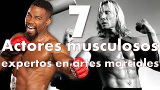 top 7 ACTORES MUSCULOSOS expertos en ARTES MARCIALES [upl. by Chace176]