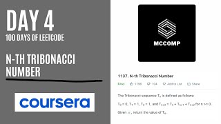 COURSERA INTERVIEW QUESTION  Nth Tribonacci Number LeetCode problem 1137 [upl. by Brandi]