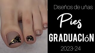 DISEÑOS DE UÑAS PARA PIES GRADUACIÓN🎓 diseñosdeuñasparapies uñasdecoradas diseñosdeuñas uñas2023 [upl. by Eirroc778]