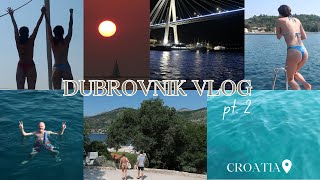 DUBROVNIK CROATIA VLOG pt2 a day on the sail boat beach dinner [upl. by Erolyat538]