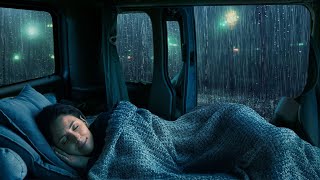 Camping Car Window Rain Sounds for Sleeping and Thunder Sounds to Sleep Fast [upl. by Atnahsal]