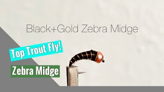 Black  Gold Zebra Midge Can use this pattern everywhere [upl. by Marciano]