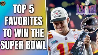 Top 5 FAVORITES To WIN The Super Bowl This Season 🏆 👀 [upl. by Wordoow]