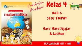 Kurikulum Merdeka Kelas 4 Matematika Bab 6  GarisGaris Sejajar amp Latihan  Halaman 65  68 [upl. by Elysha908]