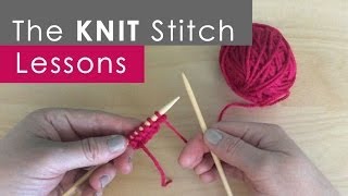 How to Knit the KNIT Stitch Knitting Lessons for Beginners [upl. by Kalindi]