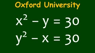 Tricky Equations from Oxford University Admission Interview  Find x amp y [upl. by Tallie]