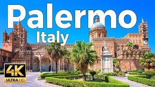 Palermo Sicily Italy Walking Tour 4k Ultra HD 60fps – With Captions [upl. by Leahcimsemaj]