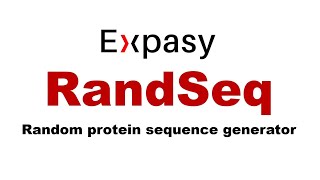 How to generate random protein sequences  Expasys RandSeq tool  Bioinformatics important tools [upl. by Niltac]