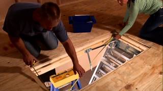 KELLER  Aluminum Attic Ladder Complete Installation Video [upl. by Odnam]