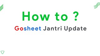 How to update gosheet Jantri  How to download Gosheet jantri [upl. by Falo403]