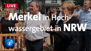 Nach Hochwasser Merkel in Bad Münstereifel [upl. by Brookner]