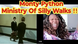 American Reacts  Monty Pythons Ministry of Silly Walks full sketch Reaction [upl. by Alaham]