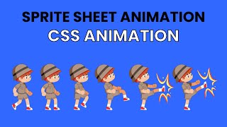 Sprite Sheet Animation With CSS  HTML And CSS Tutorial [upl. by Nrubliw]