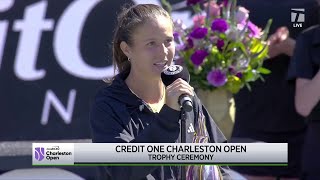 Daria Kasatkinas Charleston Open Finalist Speech  2024 Charleston Final [upl. by Eoz]