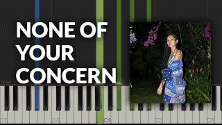 Jhene Aiko  None Of Your Concern Piano Tutorial Synthesia [upl. by Nytsrik940]