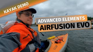 KAYAK DEMO Airfusion EVO from Advanced Elements  amazing evening paddling in fast inflatable kayak [upl. by Eilak]