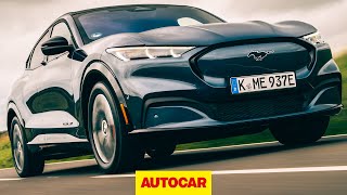 Ford Mustang MachE review  allelectric Mustang SUV with Teslabeating range driven  Autocar [upl. by Dleifxam677]