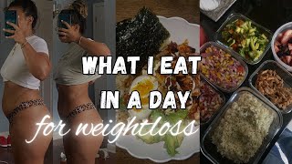 WHAT I EAT IN A DAY FOR WEIGHTLOSS  Healthy Balanced Meals for Weightloss [upl. by Arin]