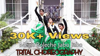 Megh Boleche Jabo Jabo। Dance Cover। Rabindra nritya।Trital Choreography। Sunidhi Chauhan।Soumyajit [upl. by Lysander]