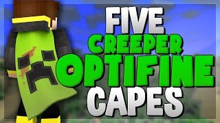 5 Creeper Optifine Cape Designs Best Minecraft Cape Designs [upl. by Jamison]