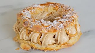 🌰 PARIS BREST CRÈME MOUSSELINE ONCTUEUSE PRALINÉ 🌰 [upl. by Uuge]