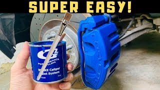 How to Paint Brake Calipers in the CLEANEST and EASIEST Way Brush On [upl. by Miner151]