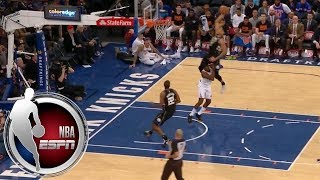 Giannis Antetokounmpo literally jumps over Tim Hardaway Jr on ridiculous dunk  ESPN [upl. by Zara]