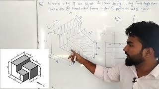 ORTHOGRAPHIC PROJECTION PROBLEMS3  ENGINEERING DRAWING  SBTE BIHAR POLYTECHNIC [upl. by Jumbala]