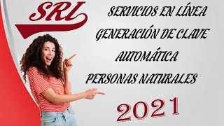 GENERACIÓN DE CLAVE DEL SRI  PROCESO AUTOMÁTICO  SERVICIOS EN LÍNEA [upl. by Leunamne]