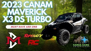 2023 CanAm Maverick X3 DS Turbo MUST HAVE ADDONS [upl. by Dnaltruoc478]