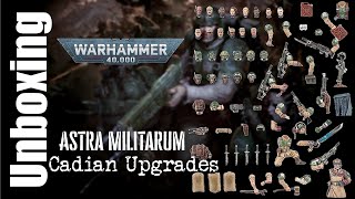 Unboxing Cadian Upgrade Astra Militarum Warhammer 40K unboxing [upl. by Allimaj]