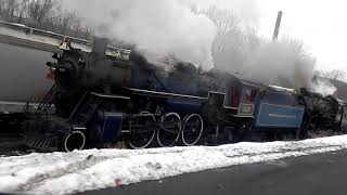 Reading and Northern 425 and CNJ 113 double header during 2014 Minersville Christmas trains [upl. by Rosenquist]