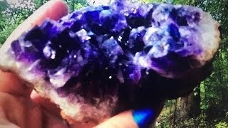 GIANT RARE AMETHYST CRYSTAL FOUND WHILE HIKING UNREAL FIND [upl. by Khichabia]