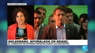 Brasil el candidato presidencial Jair Bolsonaro fue apuñalado durante mitin [upl. by Ives71]