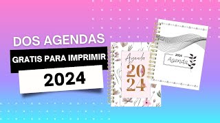 DIY agenda 2024 para imprimir gratis les dejo 2 agendas [upl. by Anih]