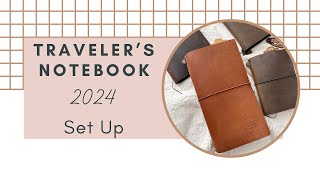 Traveler’s Notebook Standard 2024 Set Up [upl. by Andromeda]