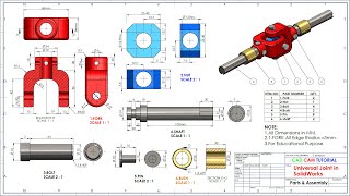 Universal Joint Exercise in Solidworks [upl. by Pace]