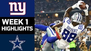 Giants vs Cowboys  NFL Week 1 Game Highlights [upl. by Terri381]