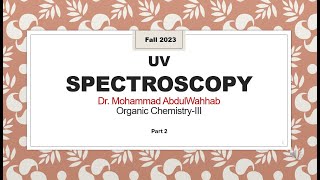 Woodward–Fieser rules  UV spectroscopy part II [upl. by Annodas]