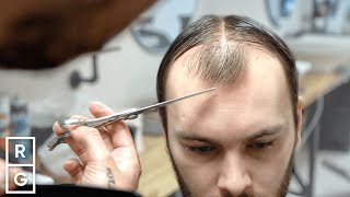 The BEST HAIRCUT amp Advice For A RECEDING HAIRLINE Part 2 [upl. by Nawuq]