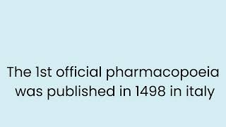 pharmacopoeia [upl. by Lunetta]